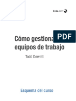 Como Gestionar Equipos de Trabajo Esquema Del Curso PDF