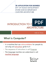 Introduction To Computer Architecture