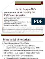Comments On Dr. Jianguo Xu's Presentation On Developing The PRC's Service Sector09-Comments Donghyun Park