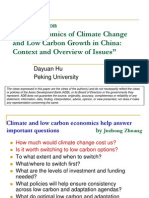 Comments on “The Economics of Climate Change and Low Carbon Growth in China
