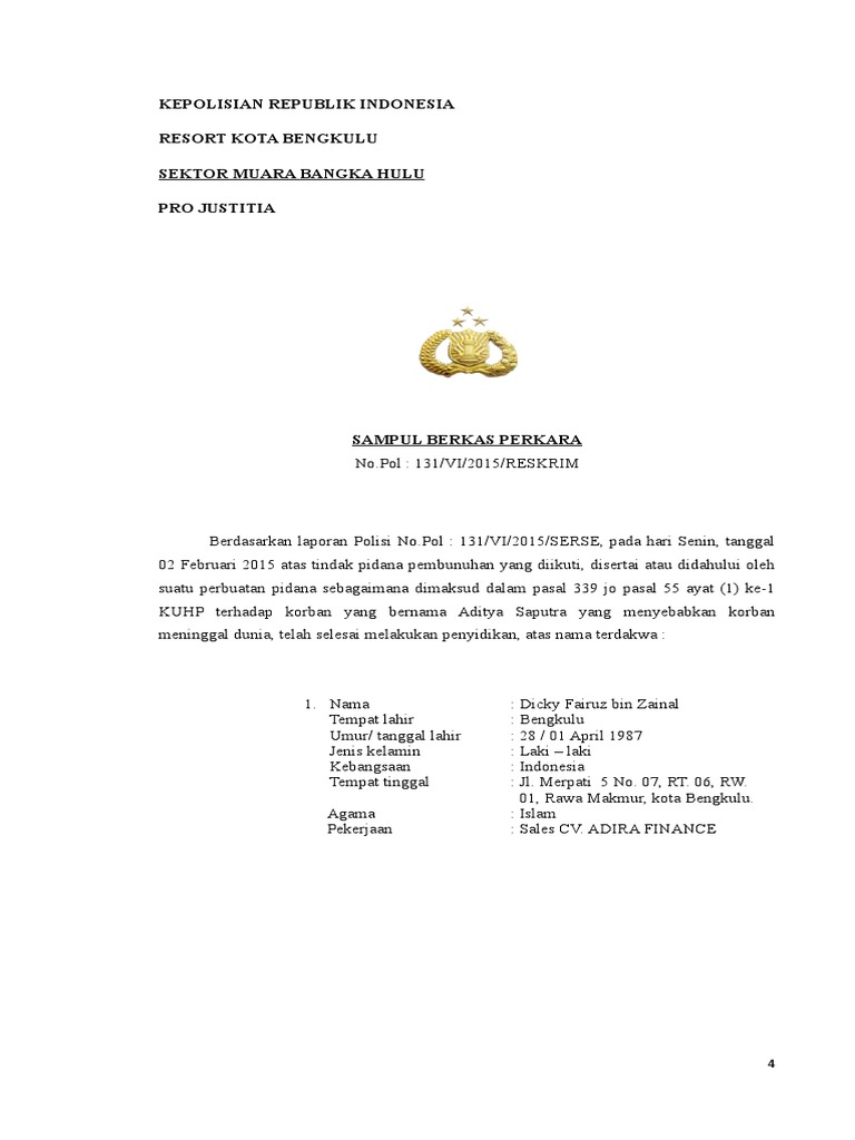 Sampul Berkas Perkara | PDF