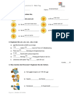 A1.1 Bausteintest5 Mein Tag Angabe