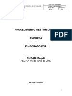 Procedimiento Gestion de Cambios