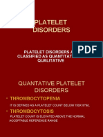 Platelet Disorders Itp