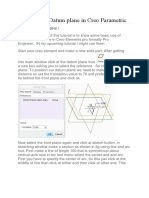 Basic Use of Datum Plane in Creo Parametric