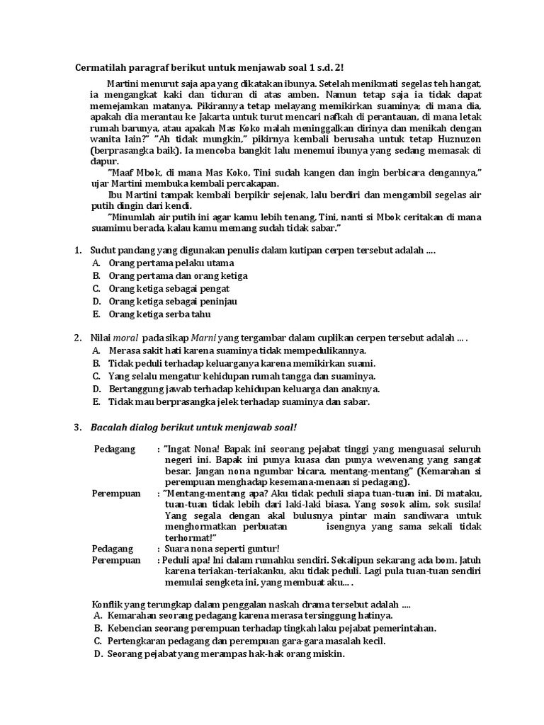 Suasana Yang Tergambar Pada Cuplikan Drama Tersebut Adalah Coba Sebutkan