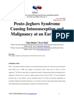 Peutz-Jeghers Syndrome Causing Intussusception and Malignancy at An Early Age