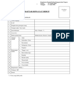 Form - Daftar Riwayat Hidup - Curriculum Vitae