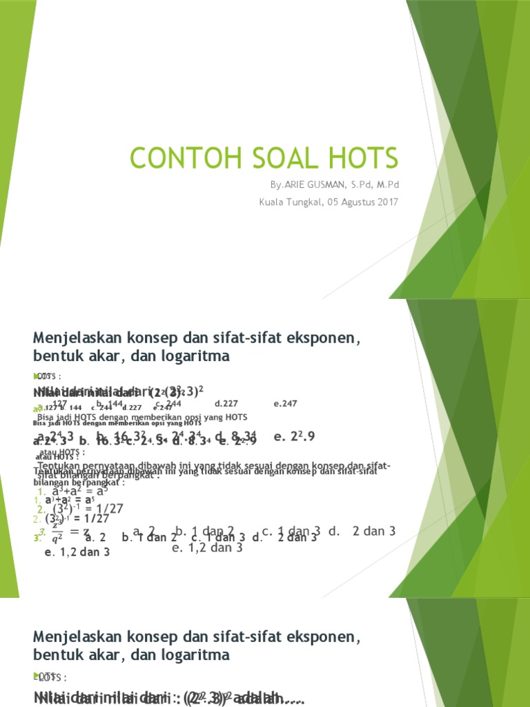 Soal Hots Operasi Matriks - All Desain