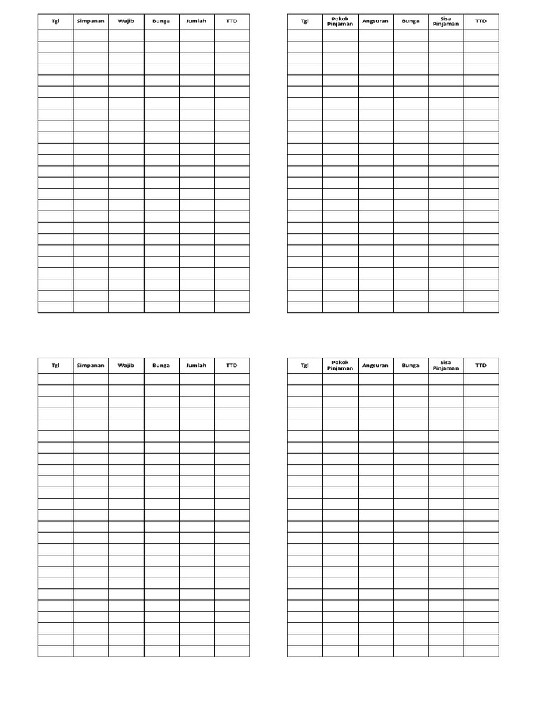 Buku Simpan Pinjam Pkk