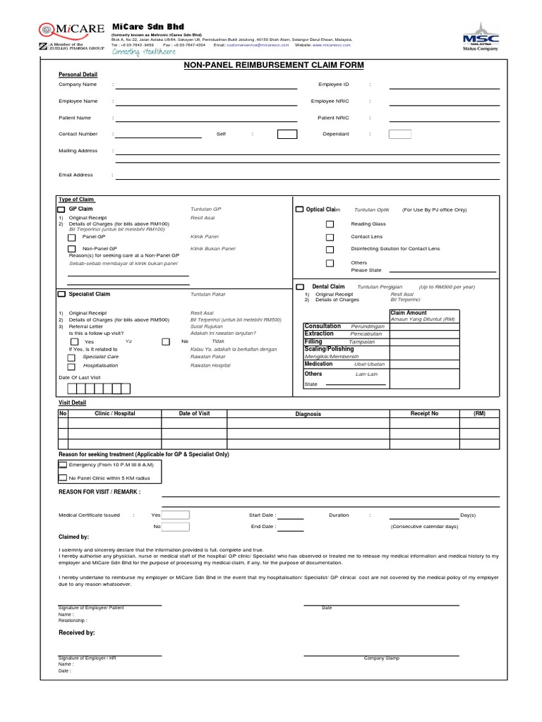 Outpatient Claim Hospital Health Sciences