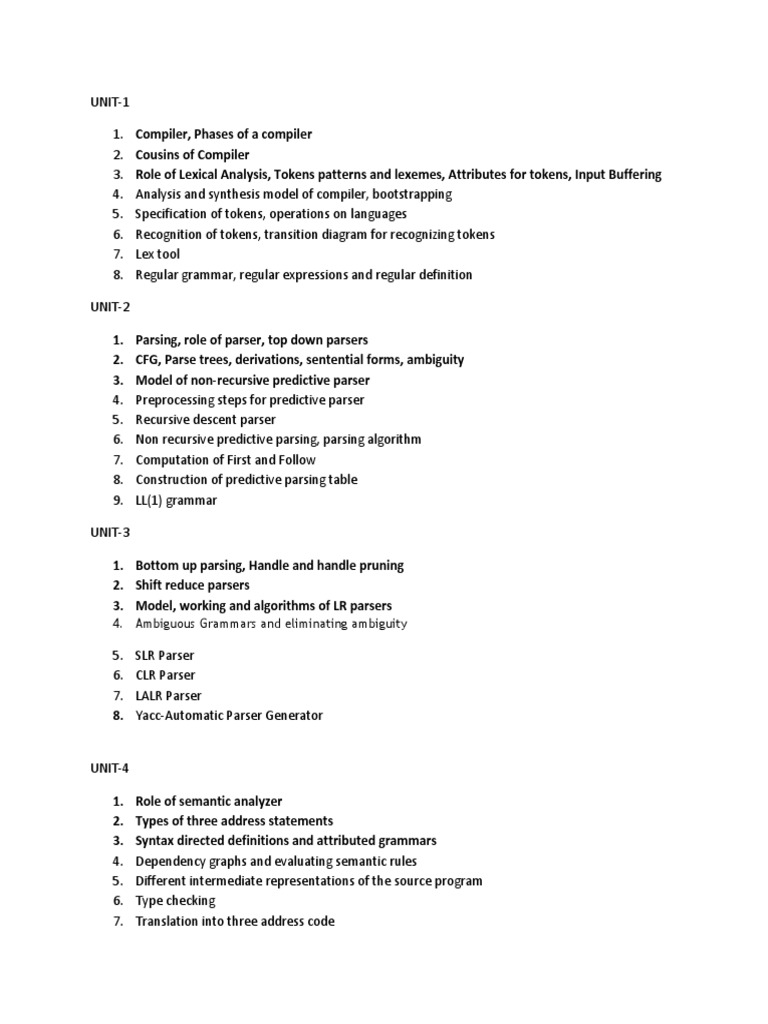 Comprehensive Compiler Design Guide | PDF