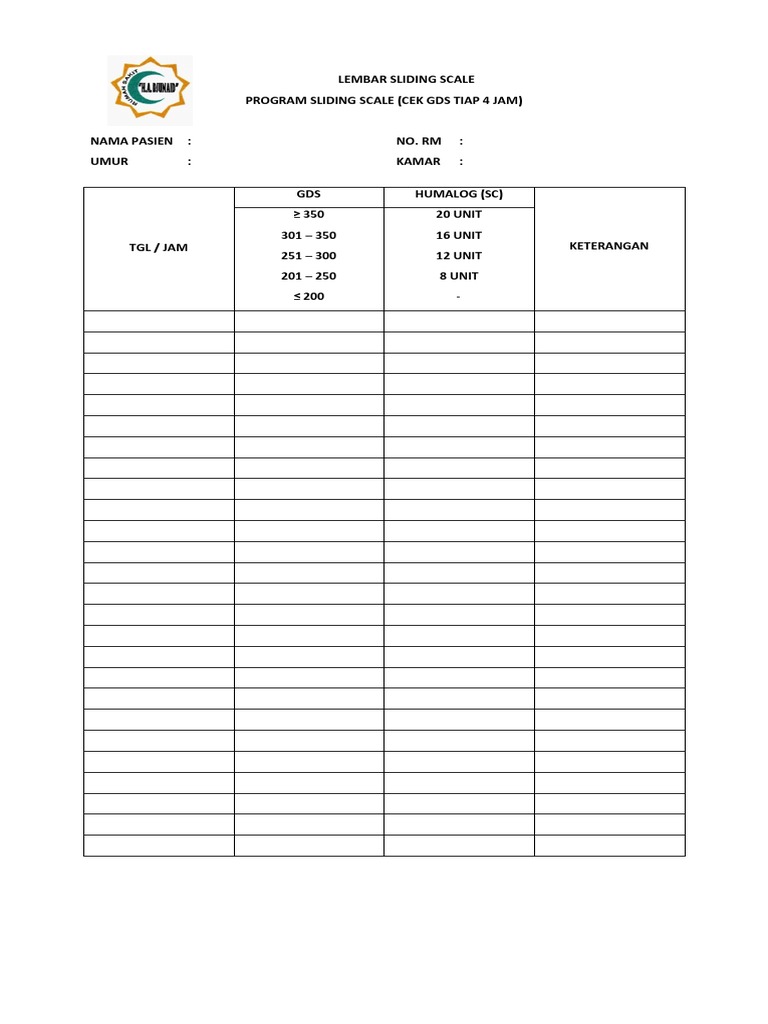 Lembar Sliding Scale | PDF | Technology & Engineering