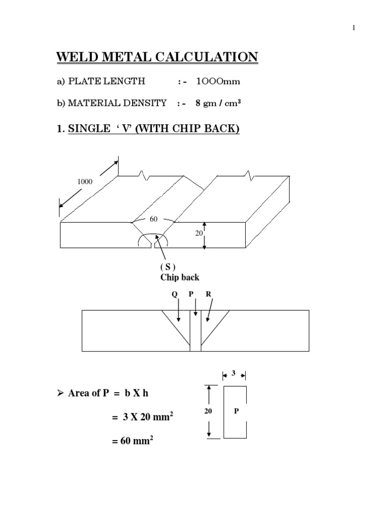 Weld Metal Calculation Density Metals