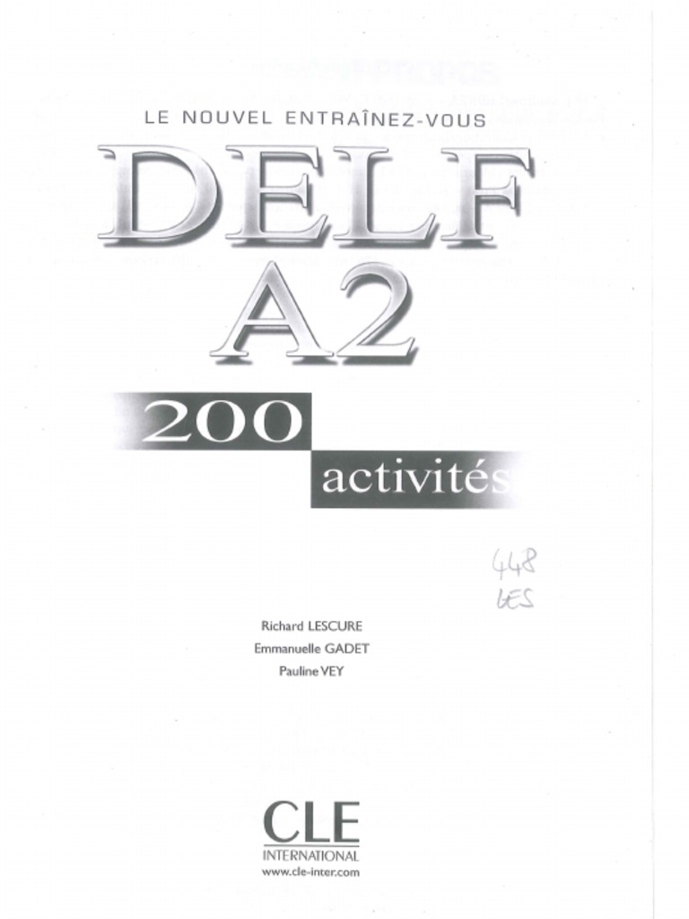 Delf A2 Exercices Et Corrigés Pdf 2022