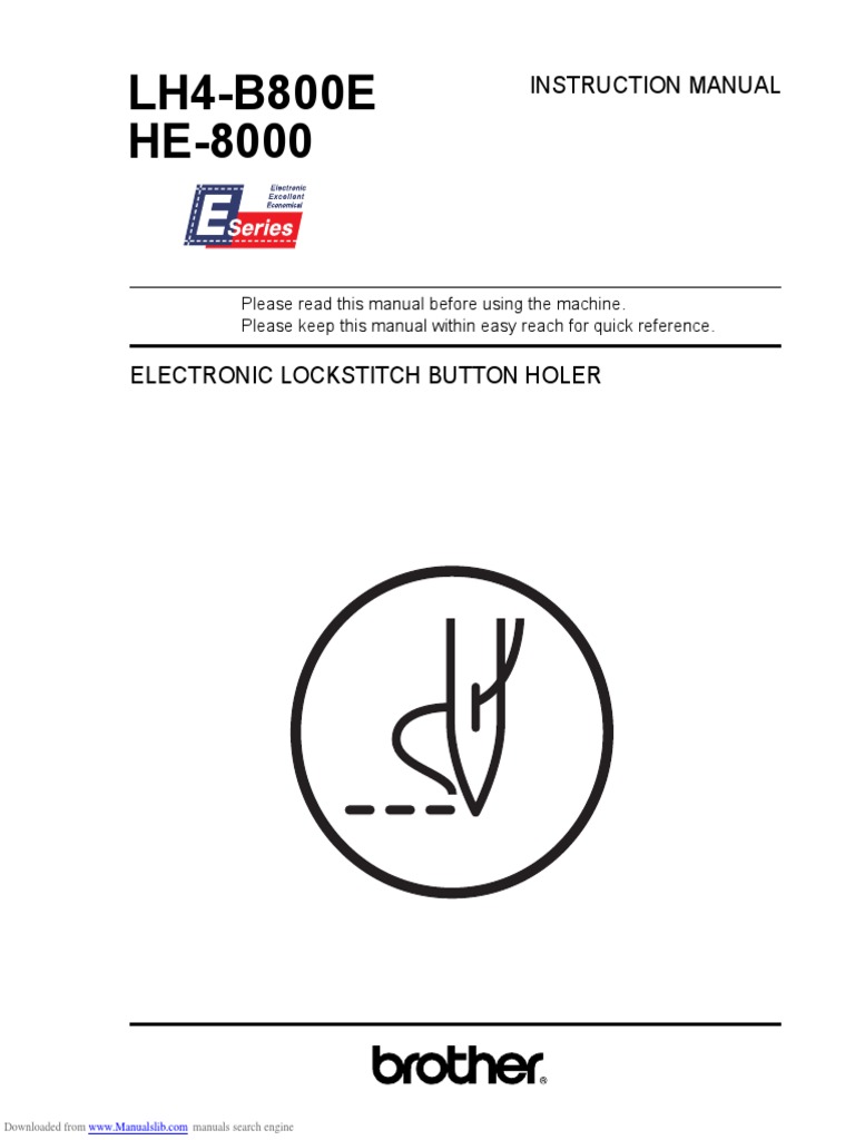 Instruction Manual Brother HE-8000.Pdf | Clothing | Fashion & Beauty