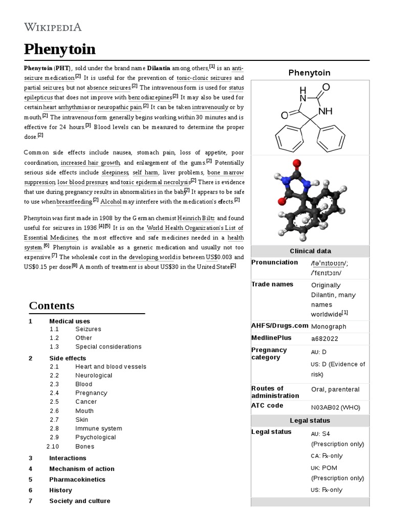 Phenytoin | PDF | Drugs | Clinical Medicine