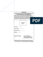 Employee ID card declaration form