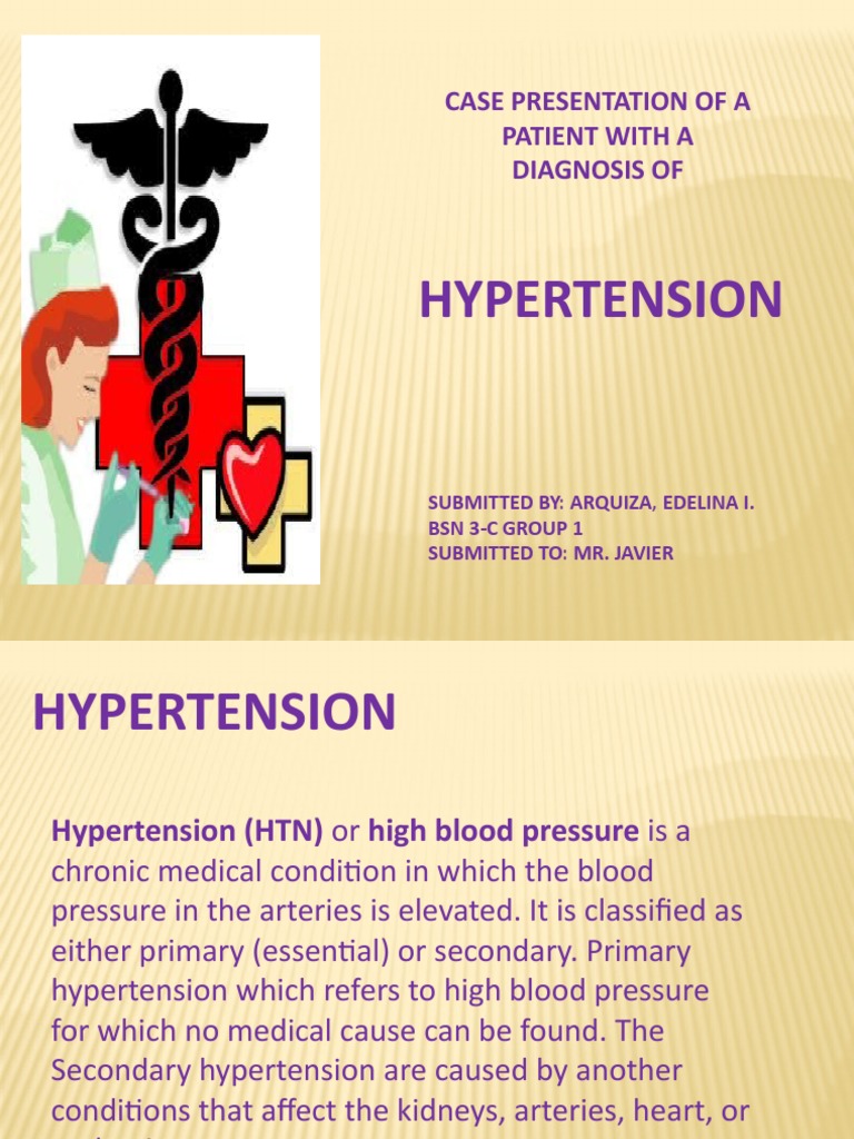 Hypertension case study examples image