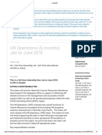 HR Operations (6 Months) Jan To June 2018