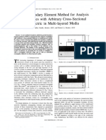 Partial-Boundary Element Method For Analysis Striplines With Arbitrary Cross-Sectional Dielectric in Multi-Layered Media