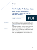 GE Multilin Technical Note: User-Programmable LED Template For The UR-series Universal Relay