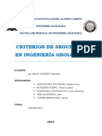 Criterios de Seguridad en Ingenieria Geologica