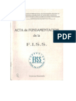 Acta de Fundamentacion de La FISS David Ferriz Olivares 1988 Caracas