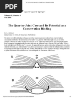 The Quarter-Joint Case and Its Potential As A Conservation Binding PDF