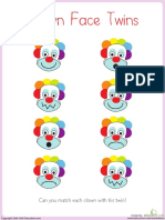 Clown Face Twins: Can You Match Each Clown With His Twin?