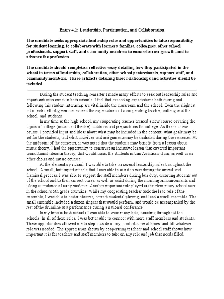 Leadership and Collaboration in Education | PDF | Wellness