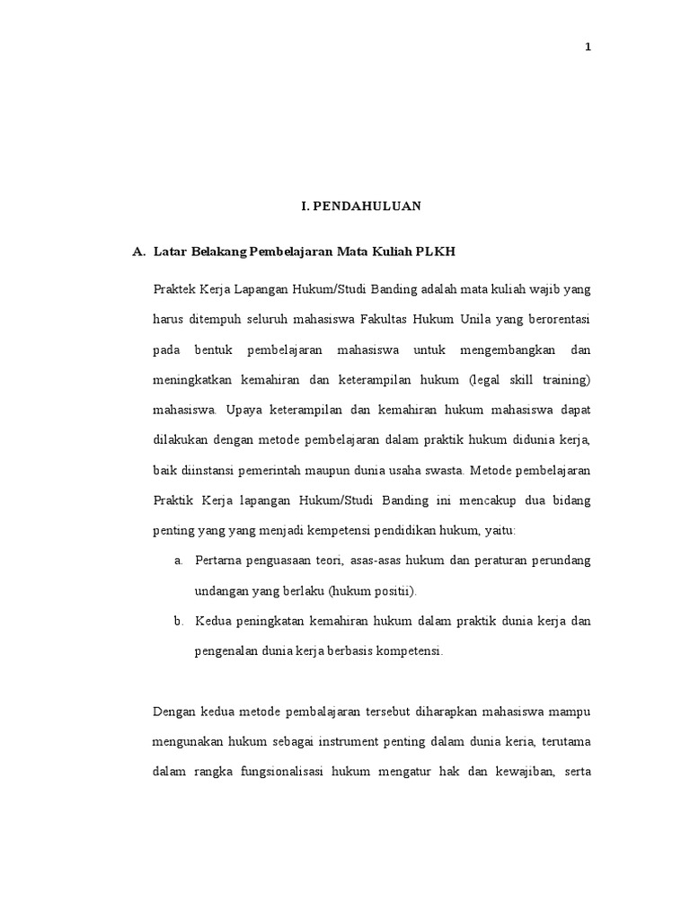 Contoh Latar Belakang Laporan Magang Mahasiswa Hukum Kumpulan Contoh Laporan
