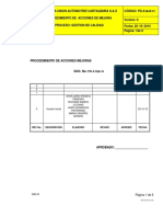 PROCEDIMIENTOS ACCIONES Mejora