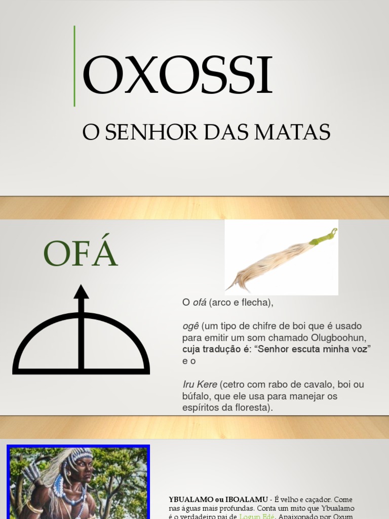 Oxossi | PDF | Santeria | Religião e crença