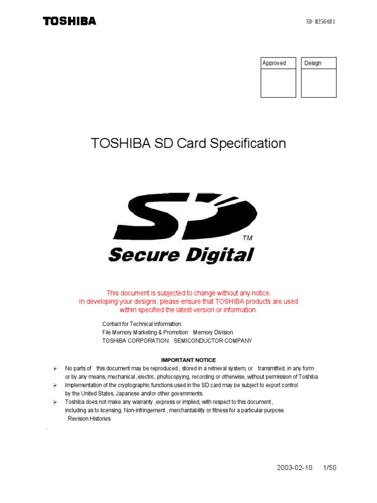 Toshiba SDcard | PDF
