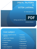 Orbita, Palpebra & Sistem Lakrimal: Dr. I Gede Suparta SP.M