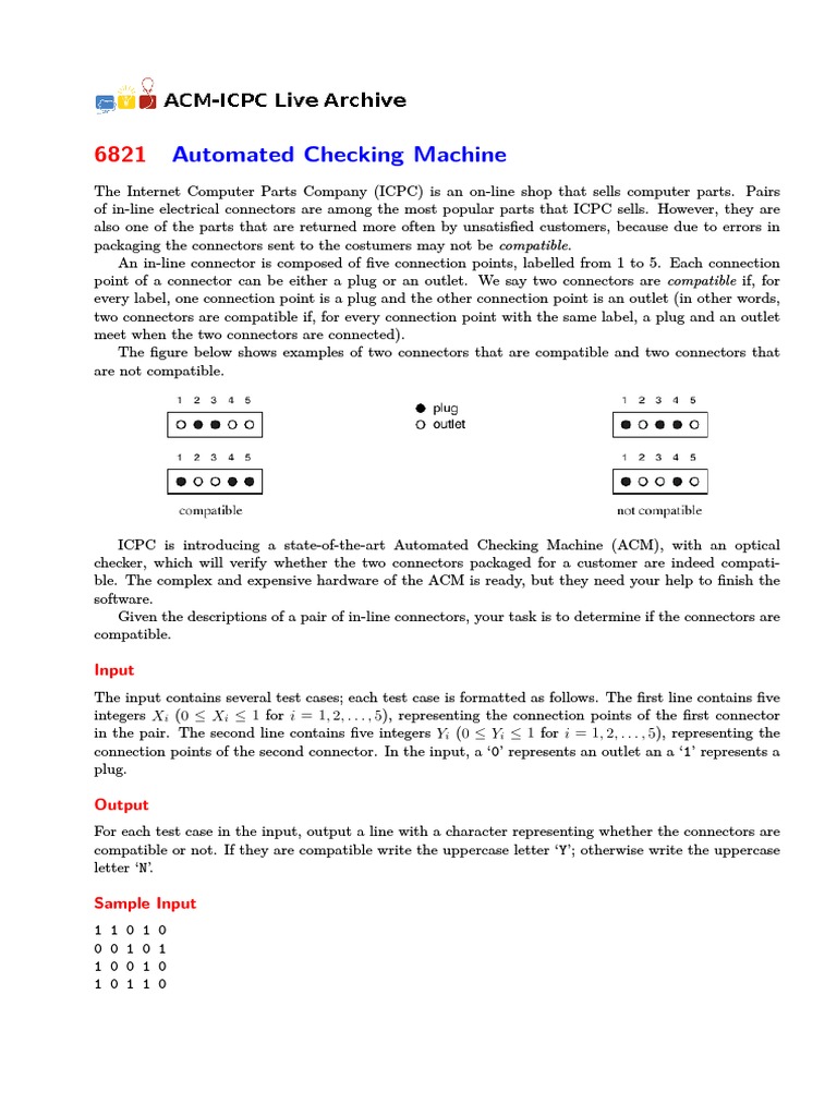 Acm Icpc Automated Checking Machine Letter Case Electrical Connector