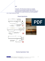 NTC Pipe Sensor: Physical Specification