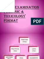 FINAL EXAMINATION FORMAT FOR FORENSIC & TOXICOLOGY