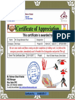 Durga Bahadur Appreciation Certificate