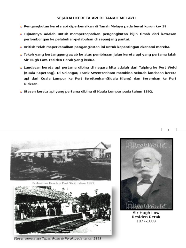 Sejarah Kereta Api Di Tanah Melayu Pdf