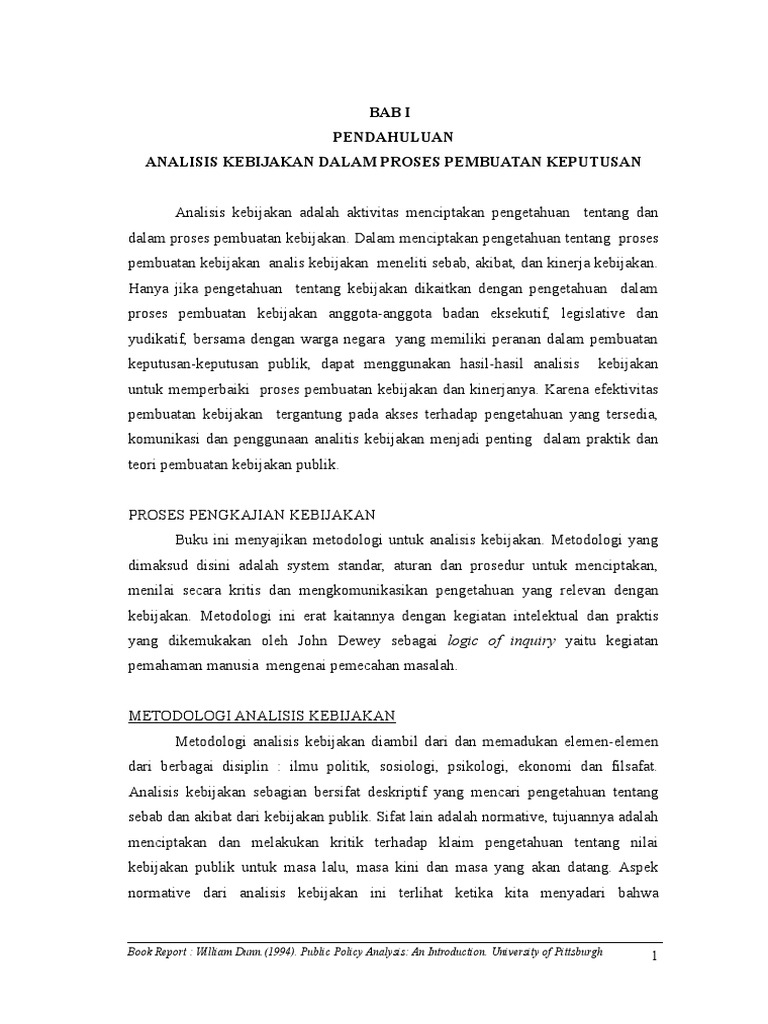 Kebijakan W Dunn Komplit
