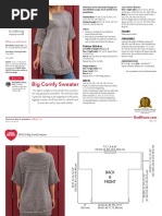 LW5270 Big Comfy Sweater Free Knitting Pattern