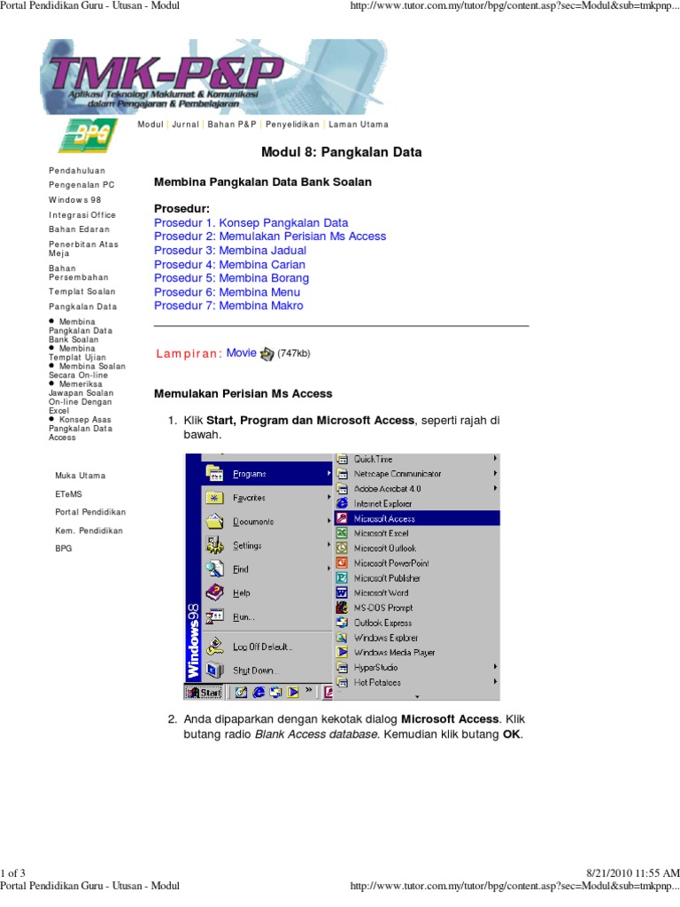Bank Soalan Access