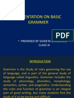 Basic Grammar Rules for Class 11 Presentation