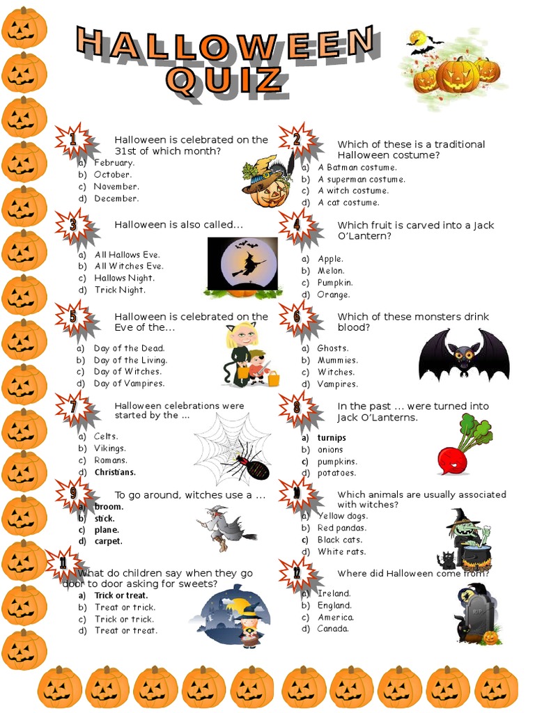 Halloween Quiz | Halloween | Trick Or Treating