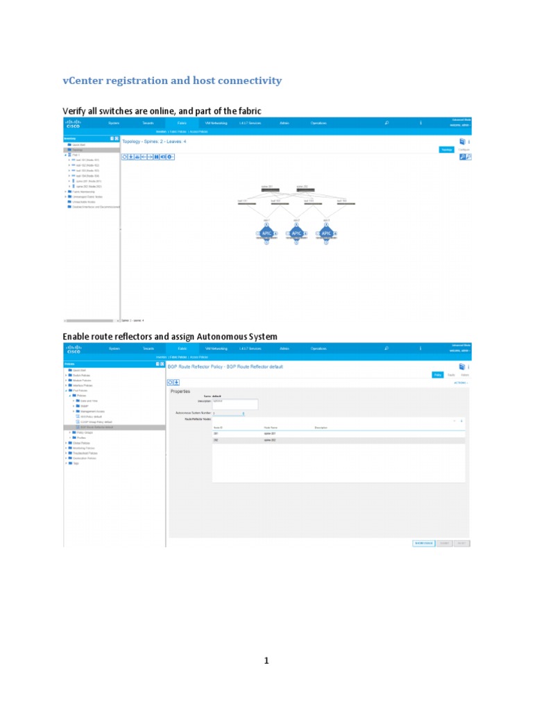 ACI Configuration for vCenter and FEX | PDF | Network Switch | Port ...