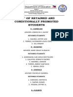 Retained and Conditionally Promoted Students
