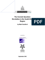 The Cornish Question Devolution in The South-West Region by Mark Sandford