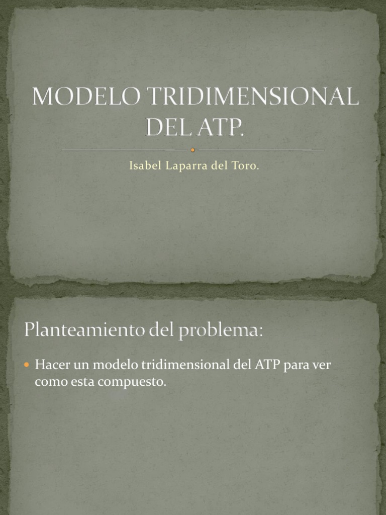 Modelo Tridimensional Del Atp | PDF